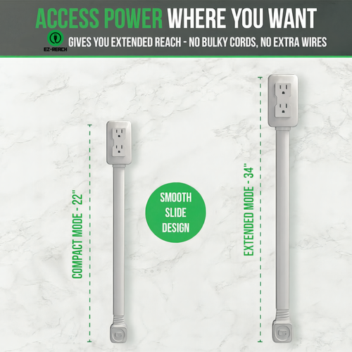 EZReach Extendable Outlet Extender